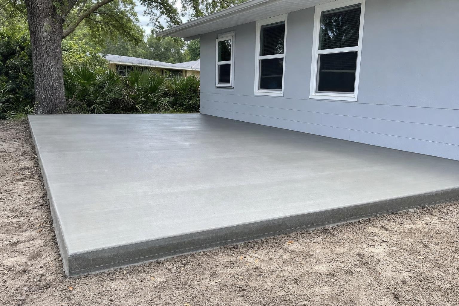Concrete slab and foundation installation example